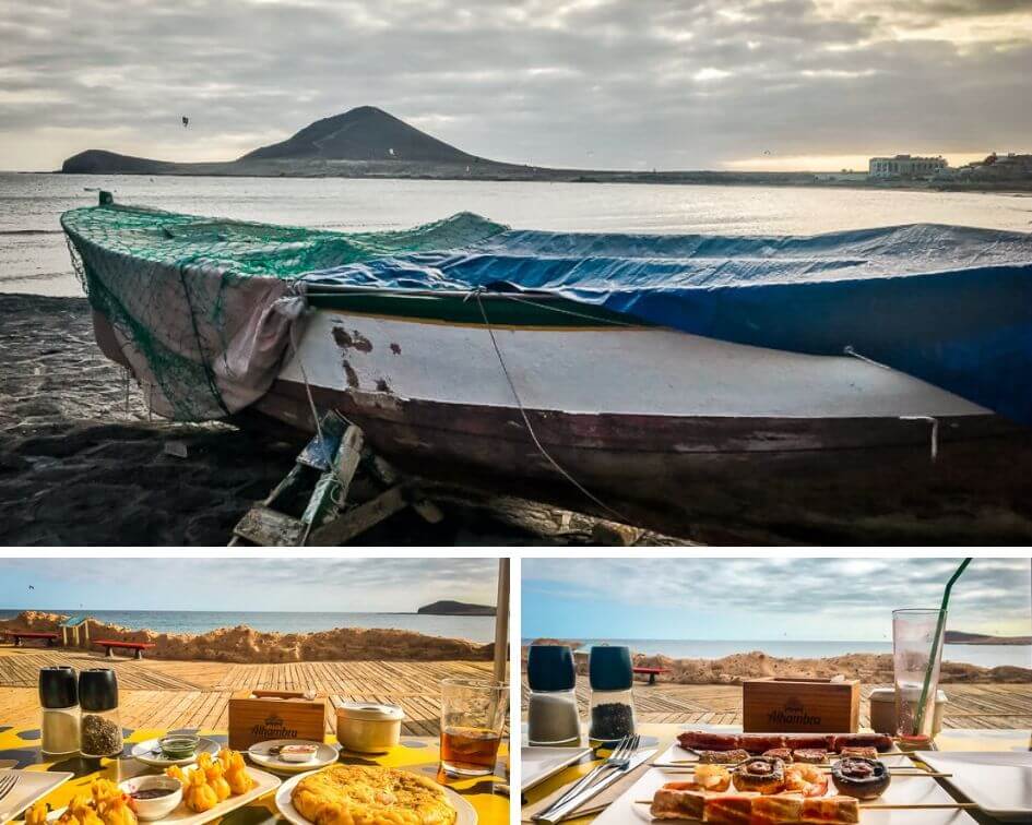 Teneriffa Sehensw&uuml;rdigkeiten El Medano Strand Hafen