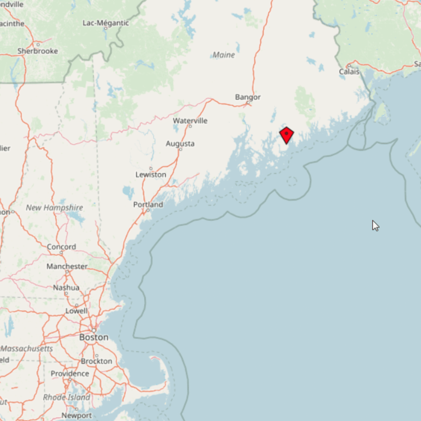 Map Lage Acadia National Park