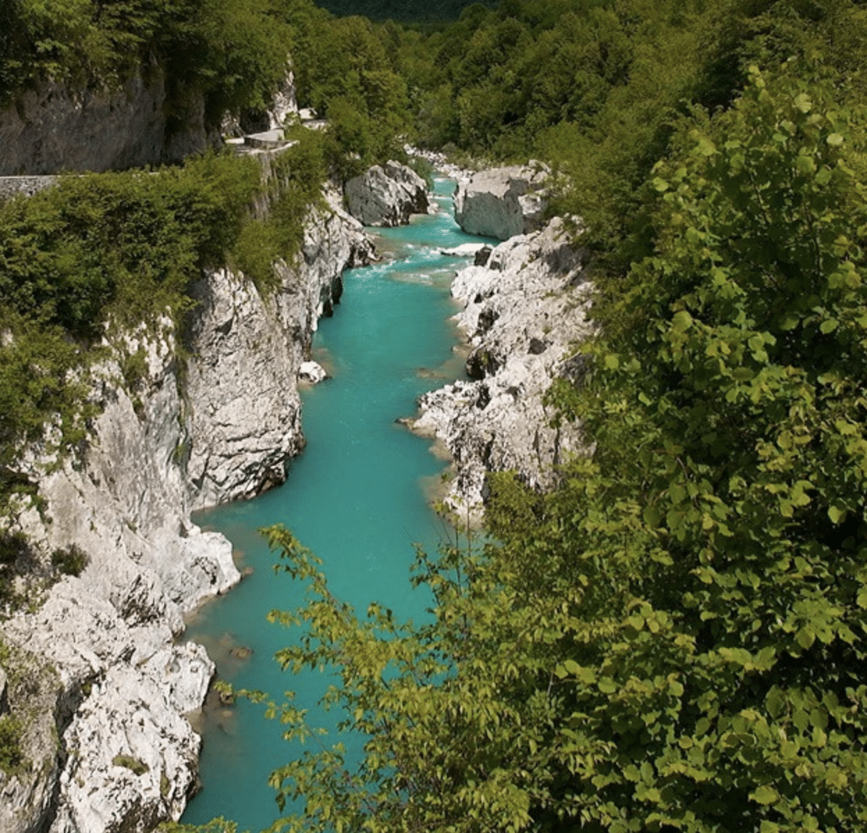 Alpe Adria Trail die Soca Slowenien wandern Wanderung Kobartid