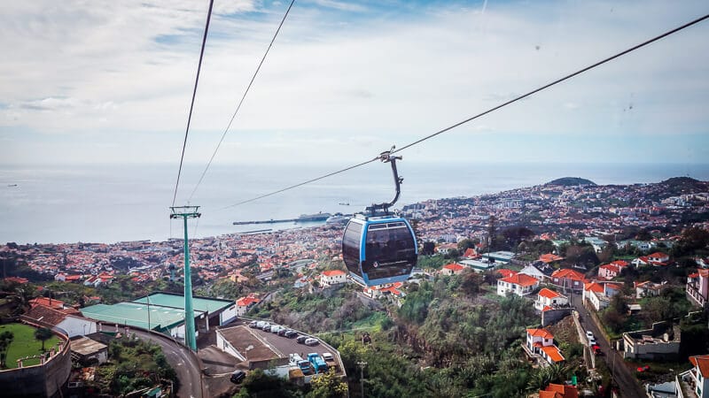 Portugal Madeira Sehensw&uuml;rdigkeiten Funchal Seilbahn Monte