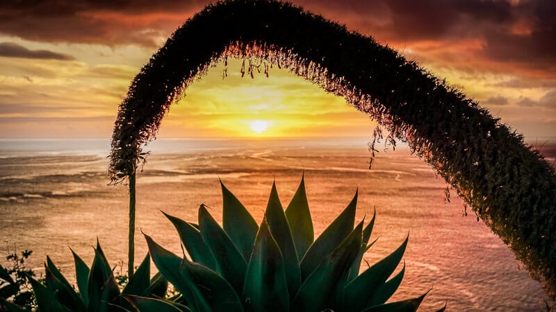 Portugal Madeira Sehensw&uuml;rdigkeiten Ribeira Brava Sonnenuntergang