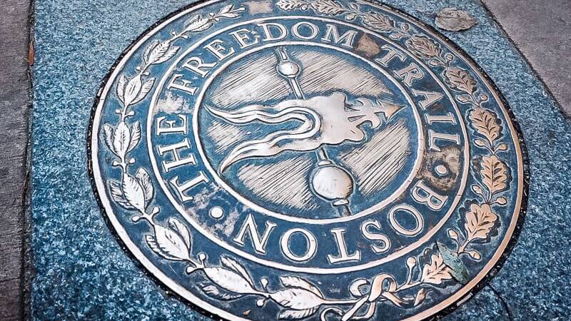 Boston USA Boston Freedom Trail Markierung