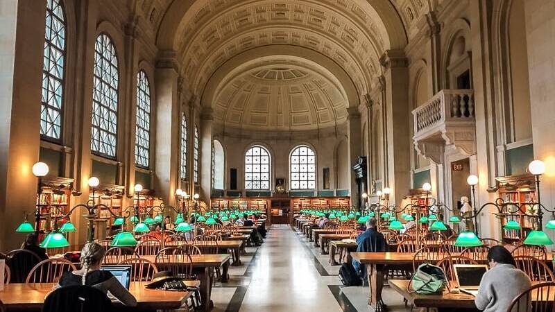 Boston USA Boston Public Library Lesesaal