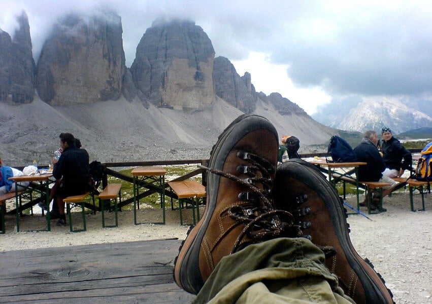 Mehrtagestour Drei Zinnen Rast auf der H&uuml;tte in S&uuml;dtirol