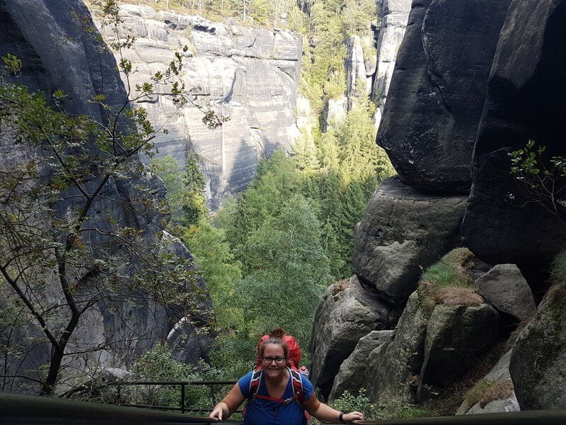 Fernwanderwege in den Felsen der S&auml;chsischen Schweiz auf dem Forststeig