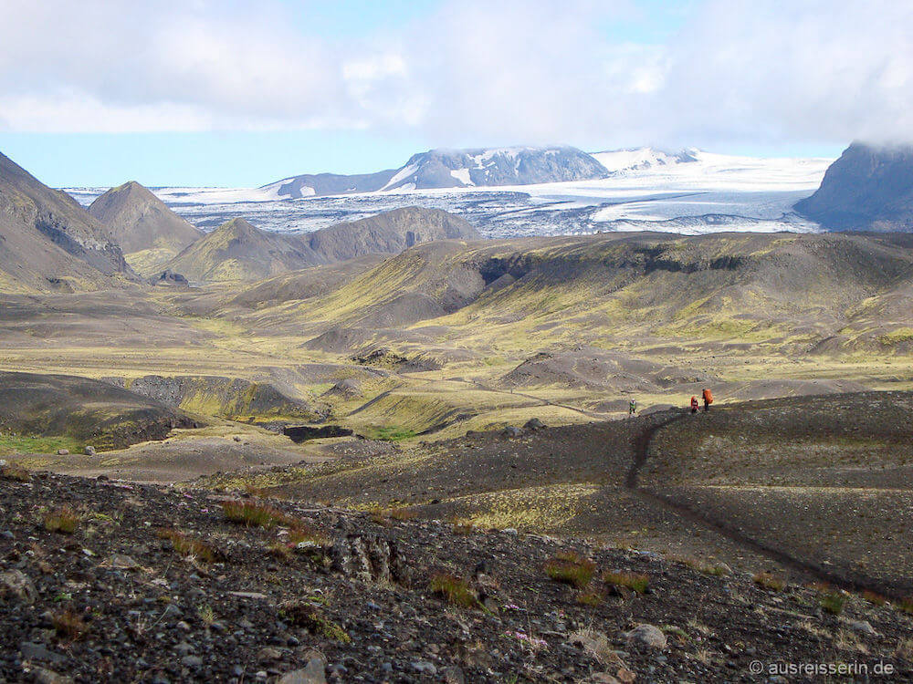 Fernwanderwege Europa: Vulkan- und Gletscherlandschaft auf dem Laugarvegur in Island