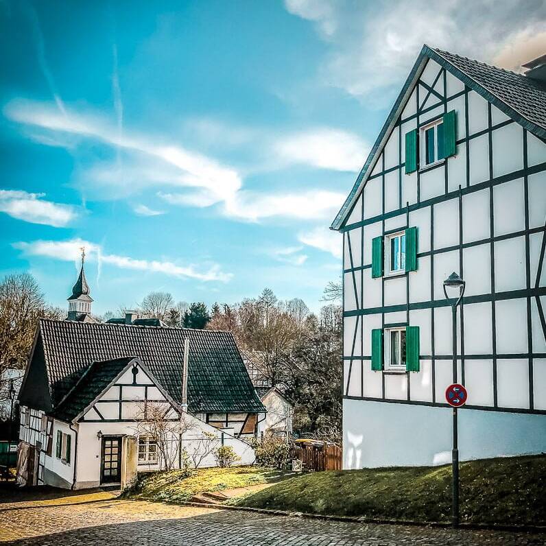 Wandern im Ruhrgebiet zum Dorf Haan Griten