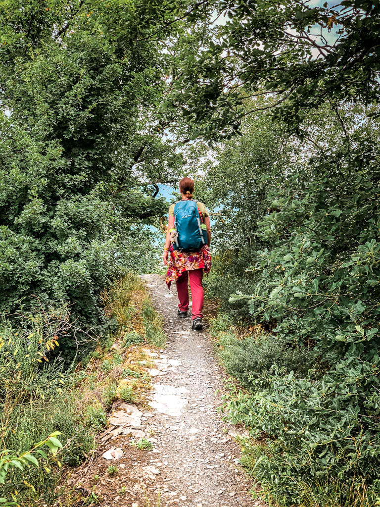 Couchflucht Sabrina Bechtold wandert auf Pfad des Moselsteigs Etappe 13