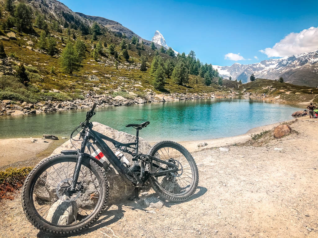 Zermatt Biken - Mountainbike am Gr&uuml;nsee in Zermatt