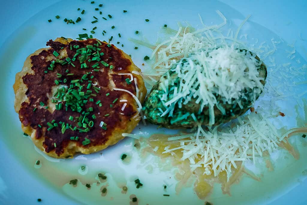 Spinatkn&ouml;del und Kaspresskn&ouml;del im Wildalpgatterl Fieberbrunn