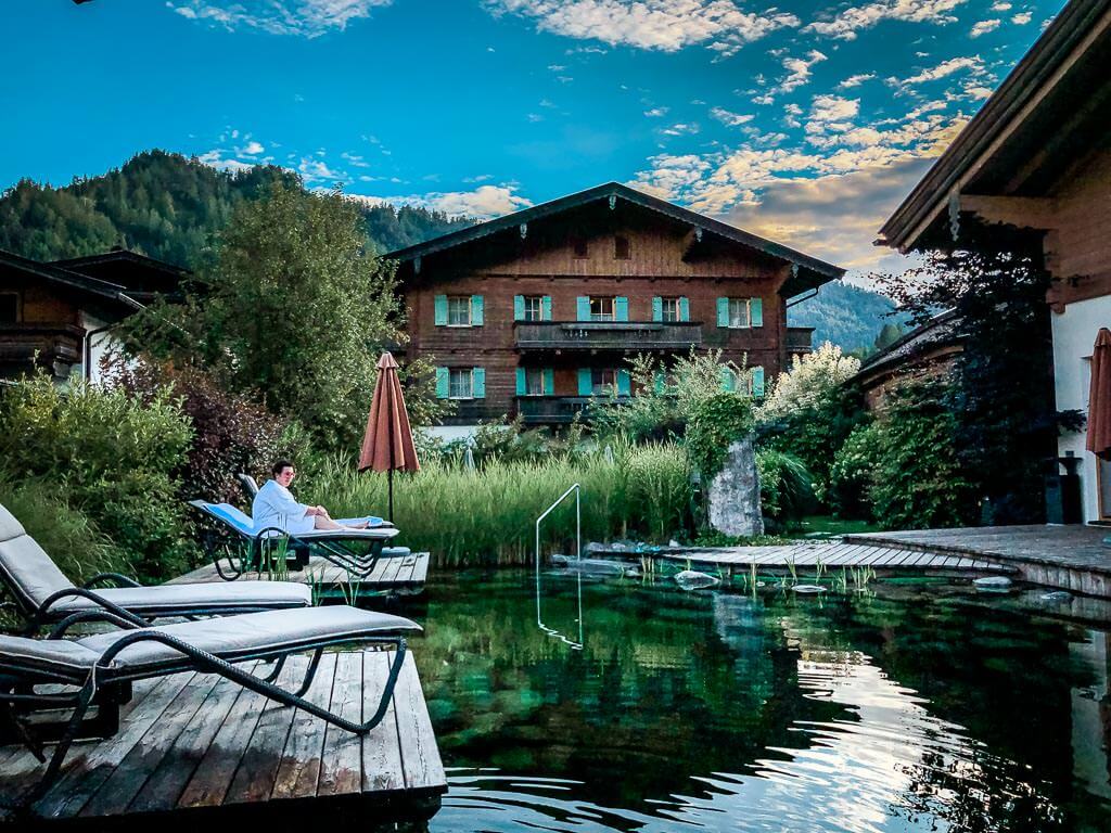 Naturbadeteich Wellness Hotel Waidringer Hof im Pillerseetal