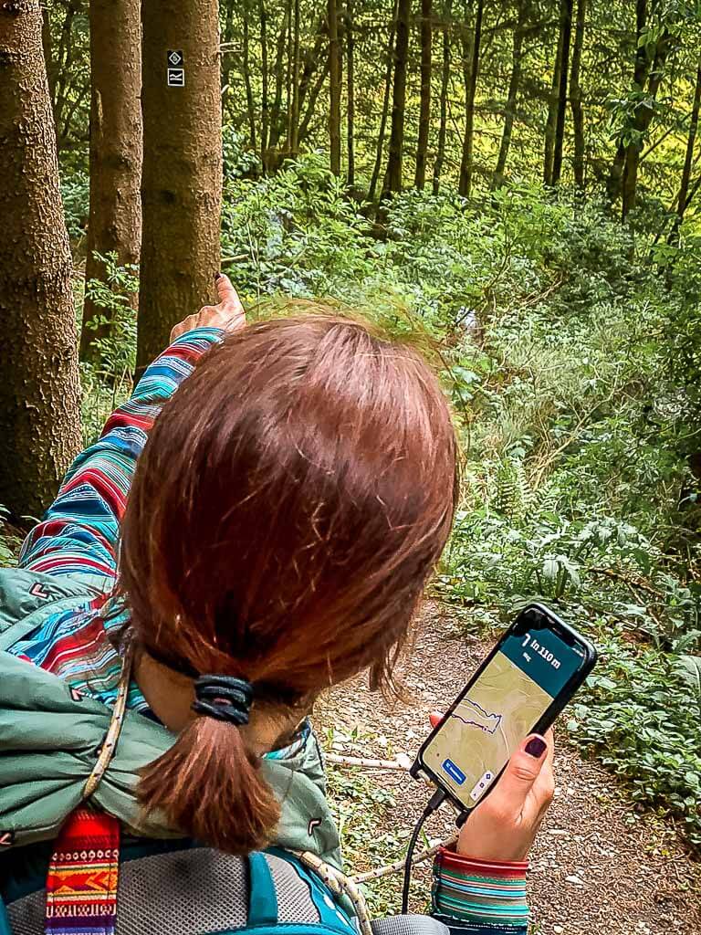 Navigation mit der Komoot App &uuml;ber das Smartphone
