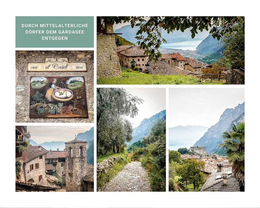 Die mittelalterlichen D&ouml;rfer Calvola und Tenno auf der Wanderung von Meran zum Gardasee