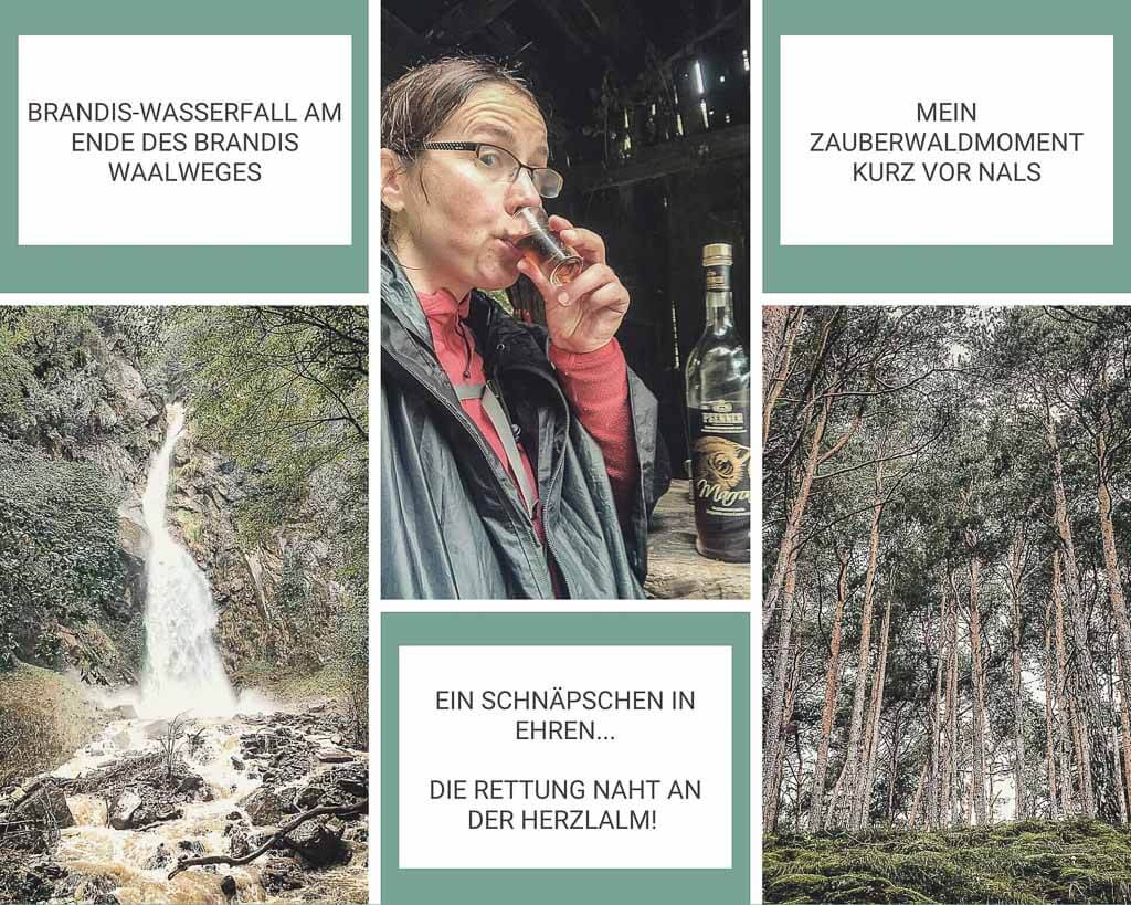 Brandis Wasserfall und Wanderweg bei Nals