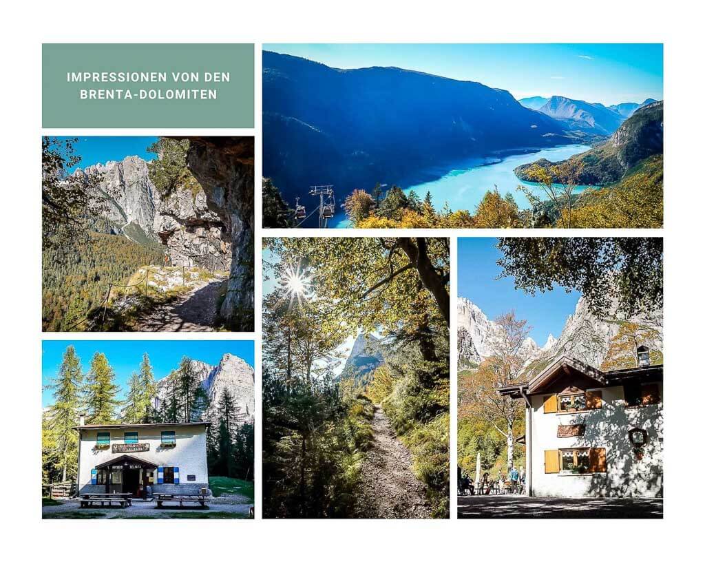 Landschaft in den Brenta Dolomiten bei Molveno auf der Pradel Hochebene