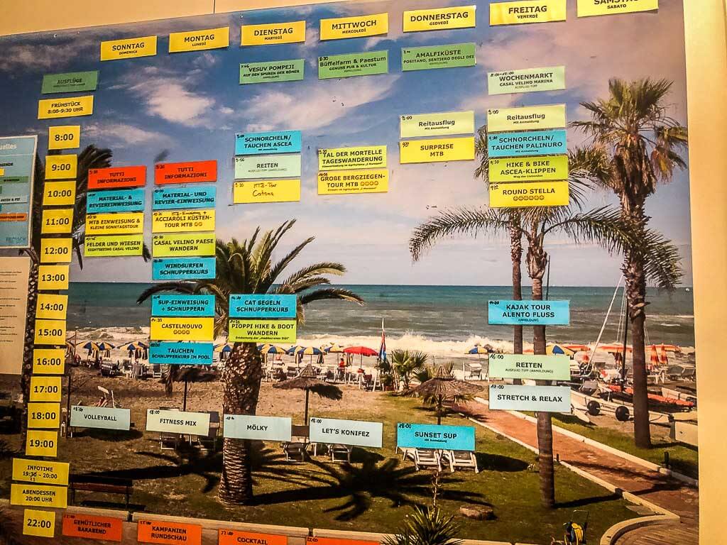 Frosch Sportreisen Wochenprogramm im Frosch Sportclub Il Tempio