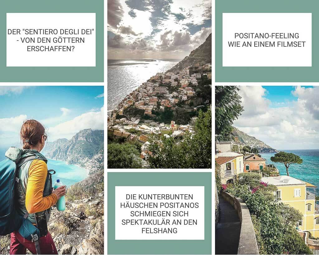 Wundersch&ouml;ne Ausblicke auf die Amalfik&uuml;ste und Positano auf dem Pfad der G&ouml;tter