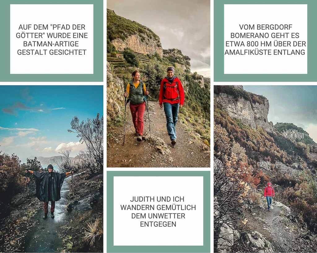 Wanderung auf dem Pfad der G&ouml;tter von Bomerano nach Positano mit Couchflucht