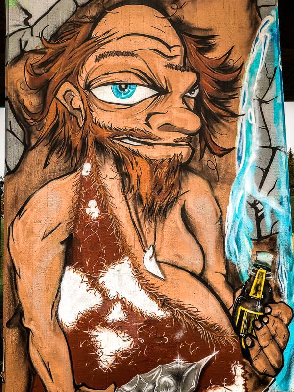 Streetart Neandertaler in Erkrath und Mettmann