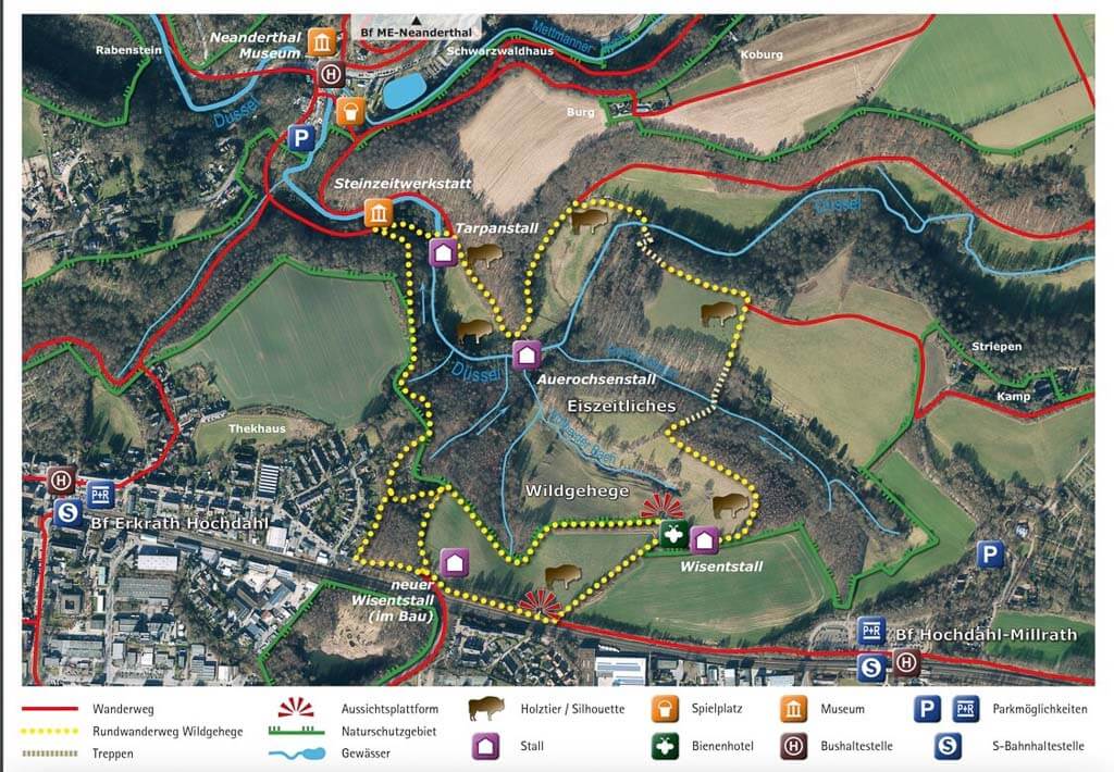 Eiszeitliches Wildgehege Neandertal Karte