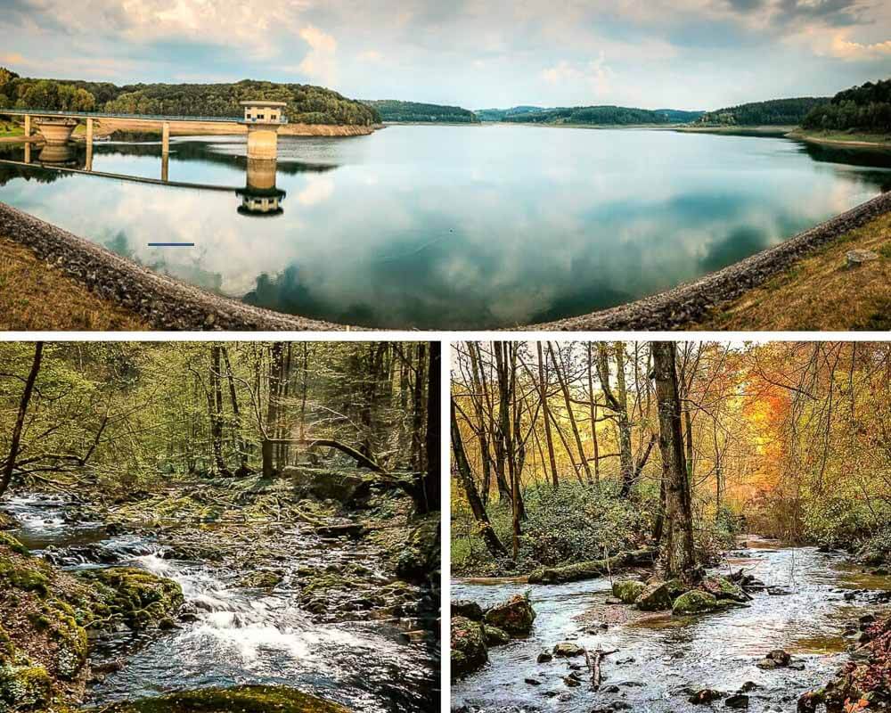 Wandern Bergisches Land - Dh&uuml;nntalsperre und Wanderwege an den B&auml;chen D&uuml;nn und Linnefe