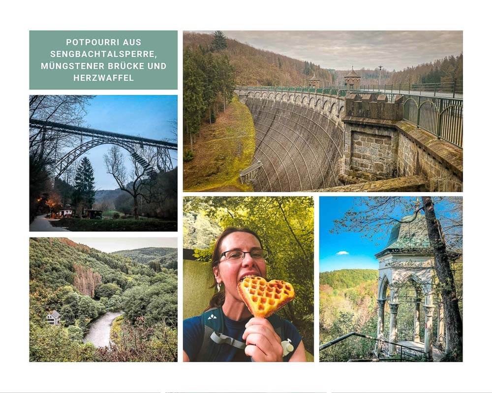 Wandern Bergisches Land Sengbachtalsperre, M&uuml;ngstener Br&uuml;cke und Diederichstempel