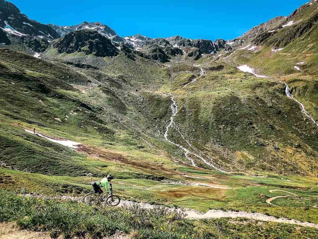 Mountainbiker im Bikepark Serfaus Fiss Ladis