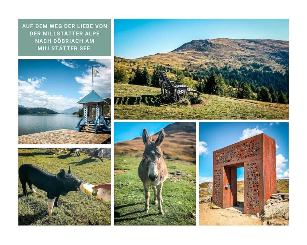 Nockberge wandern auf dem Weg der Liebe von der Millst&auml;tter Alpe nach D&ouml;briach am Millst&auml;tter See