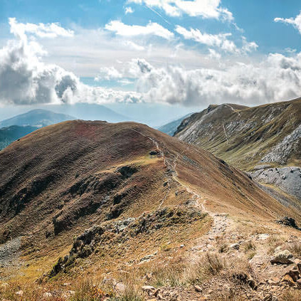 Nockberge Wandern auf dem Alpe Adria Trail am Gratweg auf den Mallnock