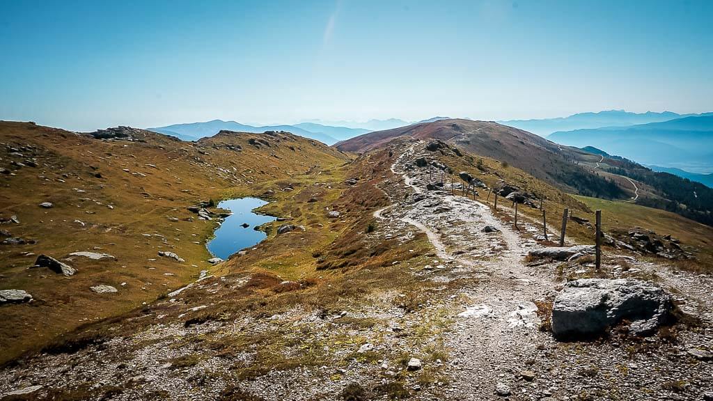 Nockberge Wandern am Kamplnock auf dem Weg der Liebe