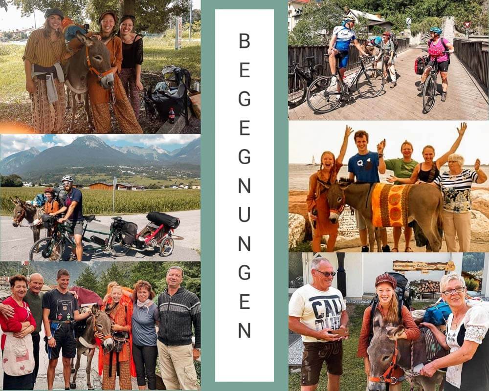 Begegnungen von Lotta Lubkoll und Esel Jonny w&auml;hrend ihrer Fernwanderung