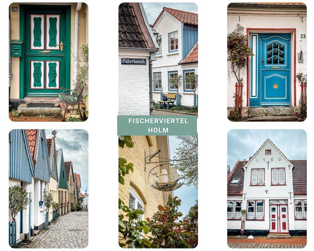 H&auml;user, Gassen und T&uuml;ren im Fischerviertel Holm von Schleswig