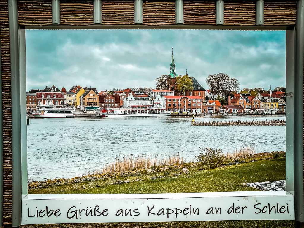Postkartenmotiv von Kappeln am Ostseefjord Schlei