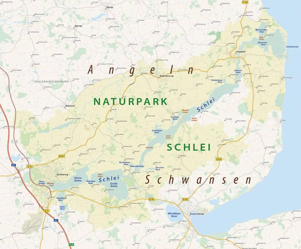 Karte vom Naturpark Schlei