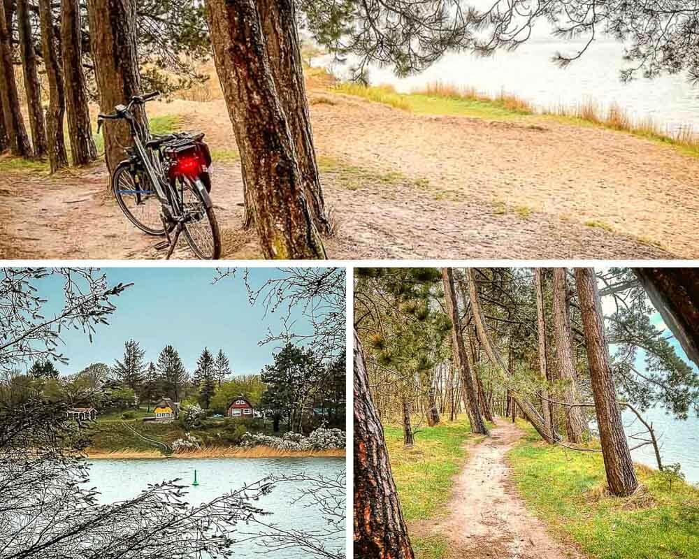 Pfad entlang der Steilk&uuml;ste von Missunde mit Fahrrad