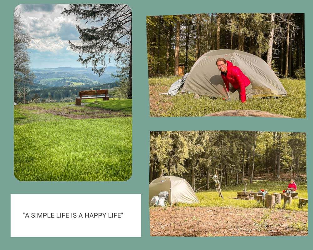 Couchflucht Sabrina Bechtold zeltet auf den Trekkingpl&auml;tzen im Frankenwald