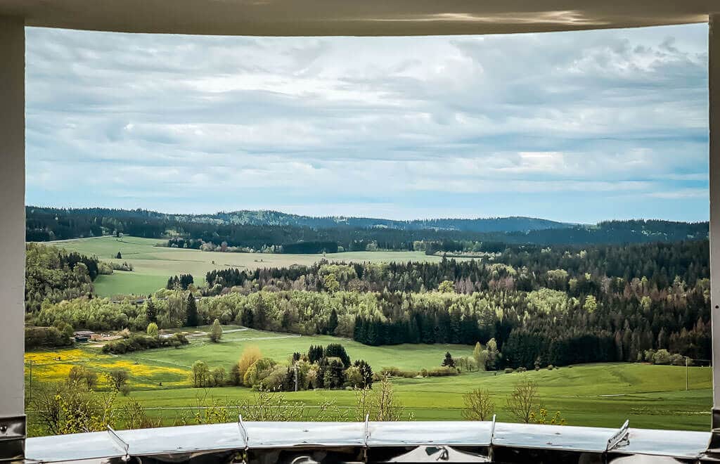 Frankenwald wandern - Aussichtspunkt der Wasserwarte auf dem 699 m hohen Langesb&uuml;hl