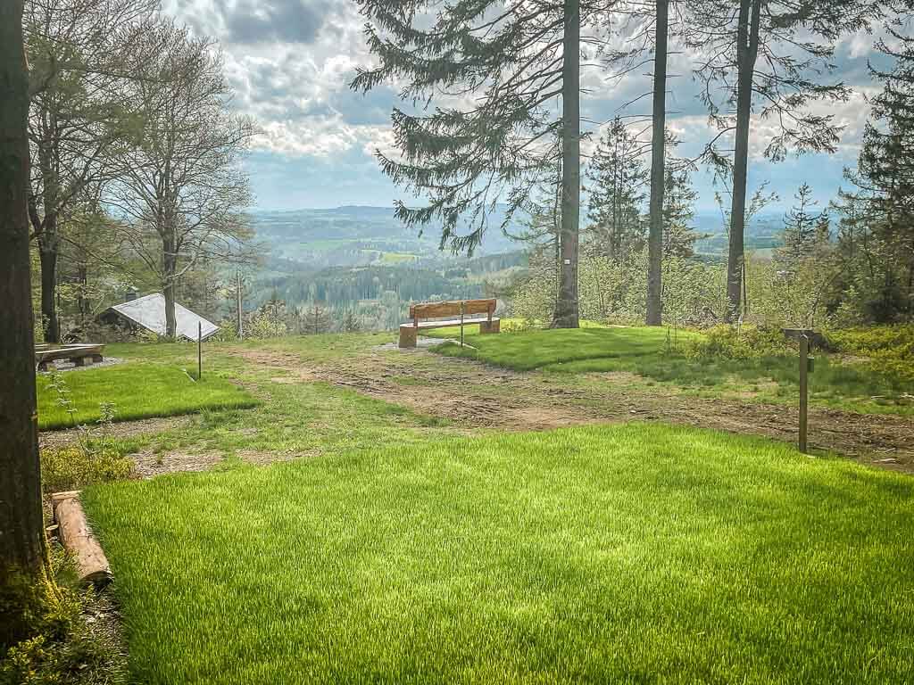 Frankenwald Trekkingplatz D&ouml;braberg mit Aussicht