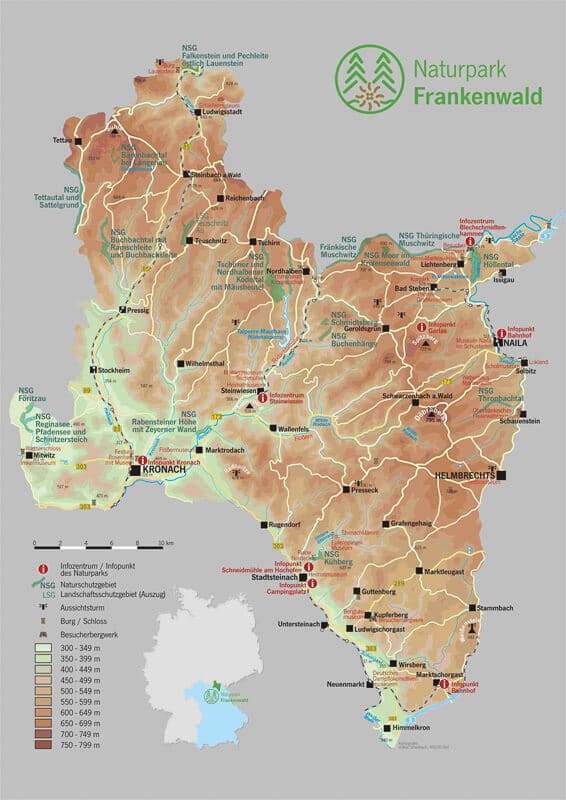 Karte Naturpark Frankenwald