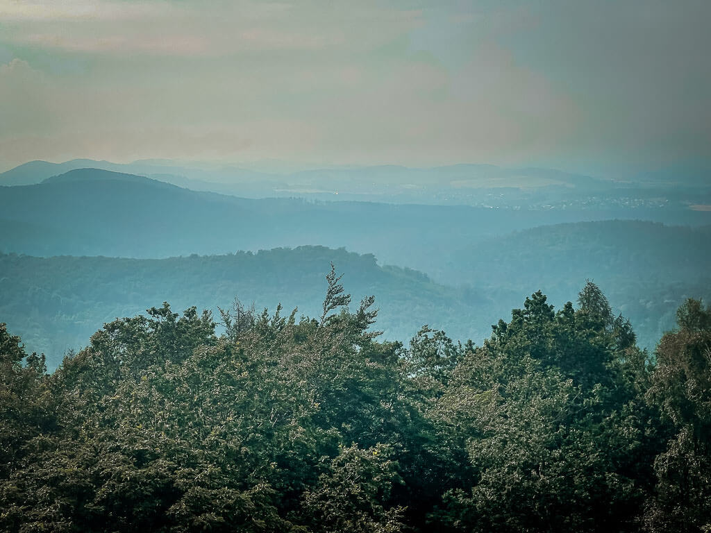Hermannsh&ouml;hen - Aussicht vom Hermannsdenkmal auf den Teutoburger Wald