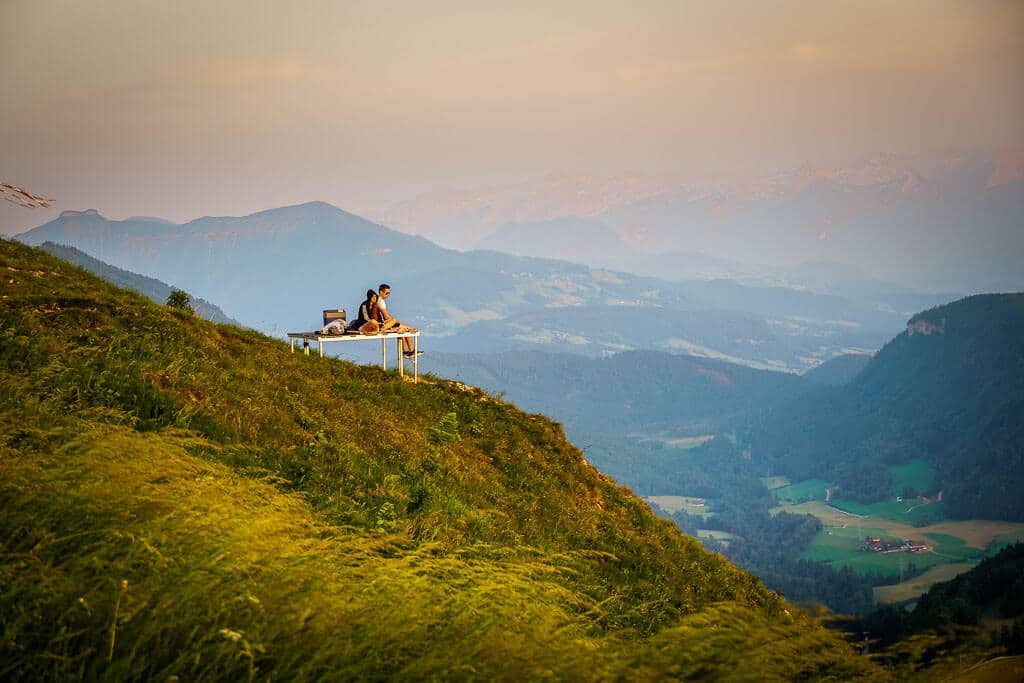 Salzburg Wandern zum Gaisberg um den Sonnenuntergang zu geniessen