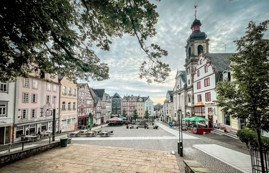 Alter Markt in Hachenburg im Westerwald