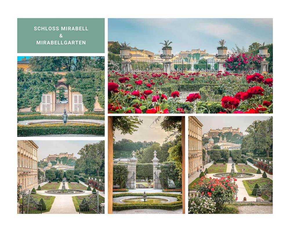 Salzburg Schloss Mirabell mit Mirabellgarten