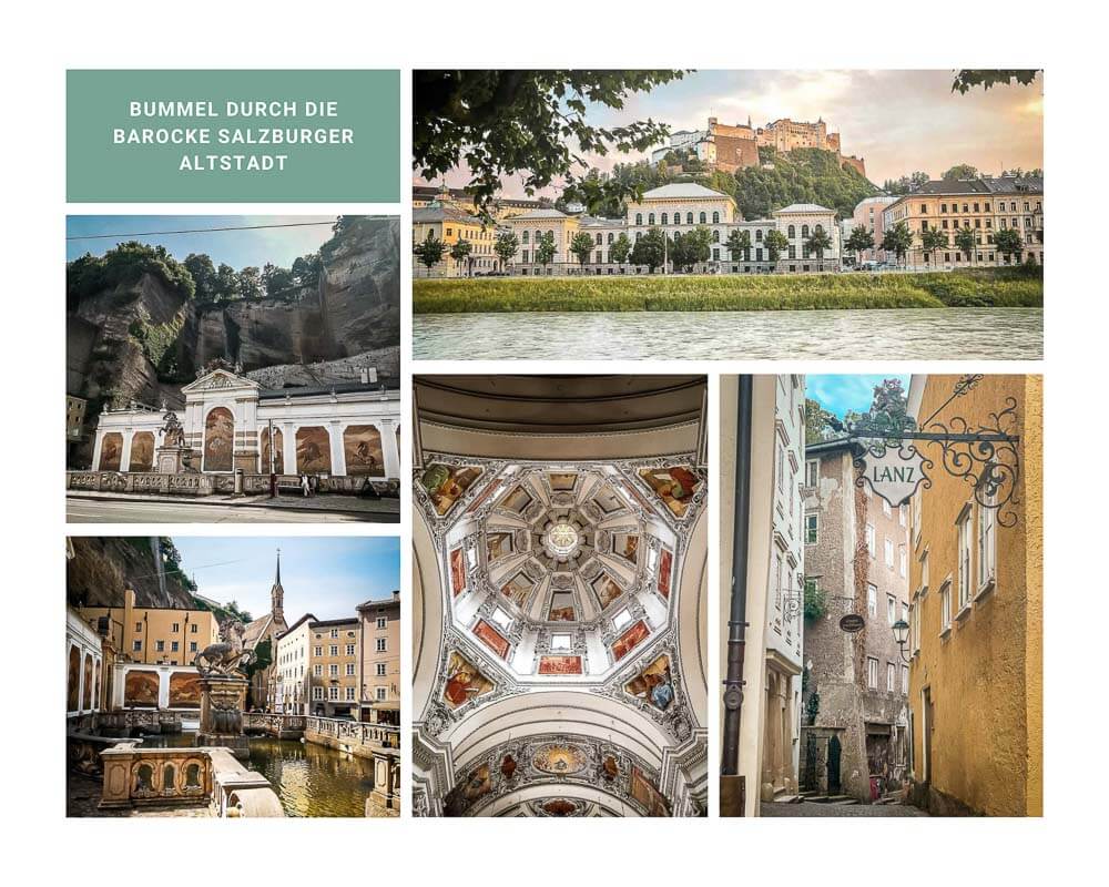 Salzburg Altstadt mit Dom, Pferdeschwemme und Steingasse