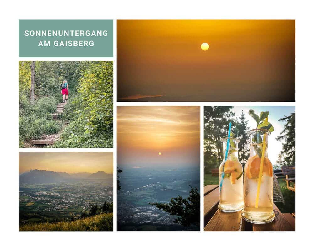 Salzburg Wandern zum Gaisberg mit Sonnenuntergang