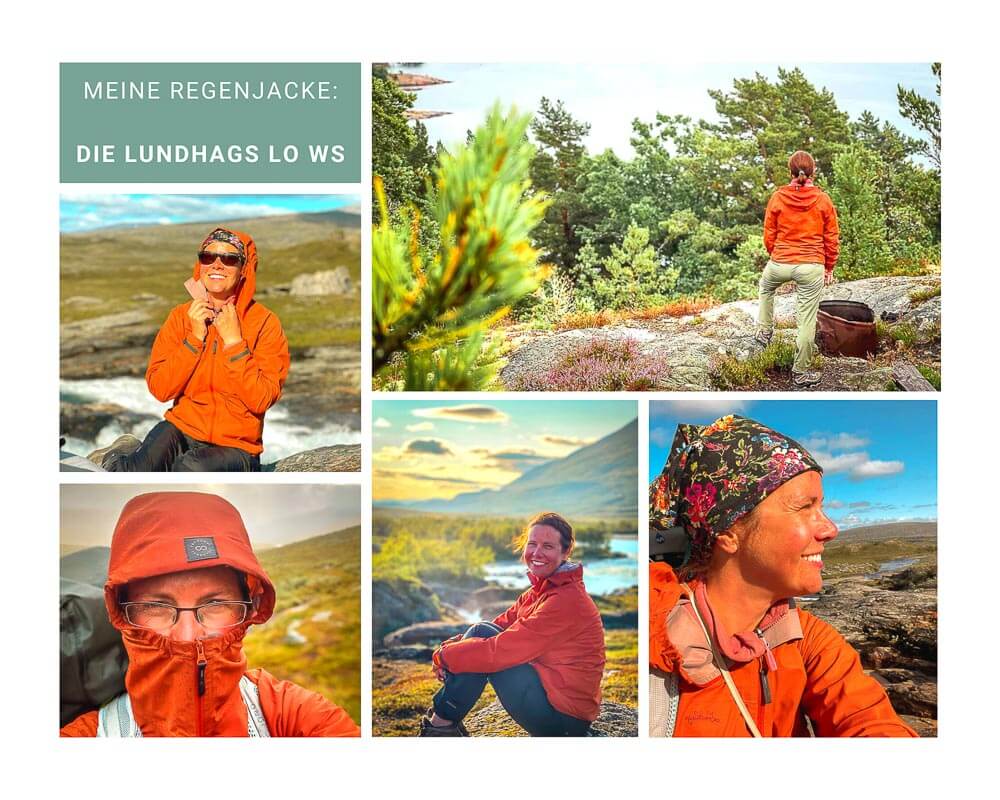 Couchflucht beim Trekking in Schweden mit einer Regenjacke von Lundhags