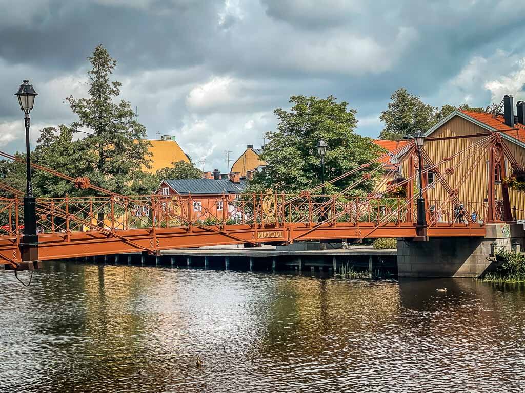 Br&uuml;cke in Uppsala &uuml;ber den Fluss Fyrisan