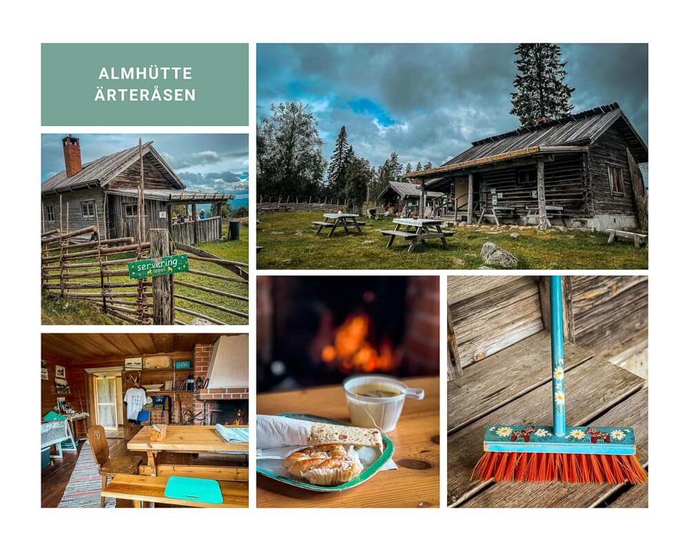 Almh&uuml;tte von &Auml;rter&aring;sen auf dem Wanderweg Siljansleden in Dalarna