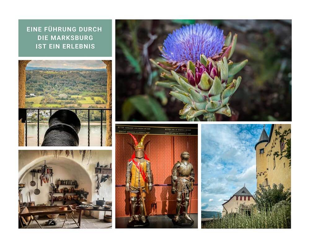 Die mittelalterliche Marksburg im Mittelrheintal