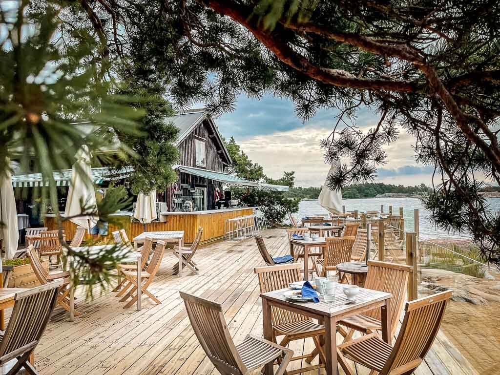Strandbar auf Id&ouml;borg im Stockholmer Sch&auml;rengarten